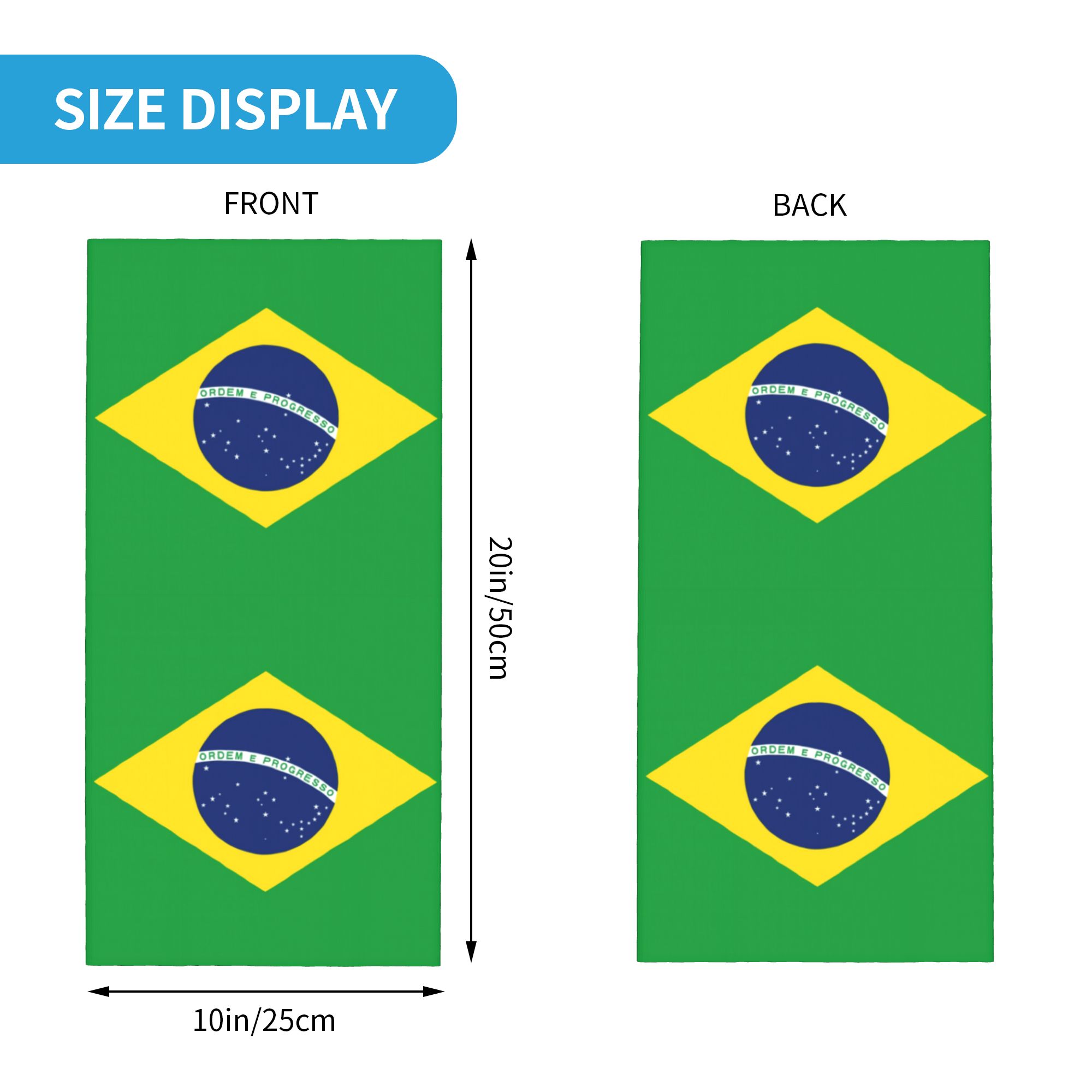 Custom Brazil Flag Bandana Nec - огляд і ціна Neck Gaiter Face Cover