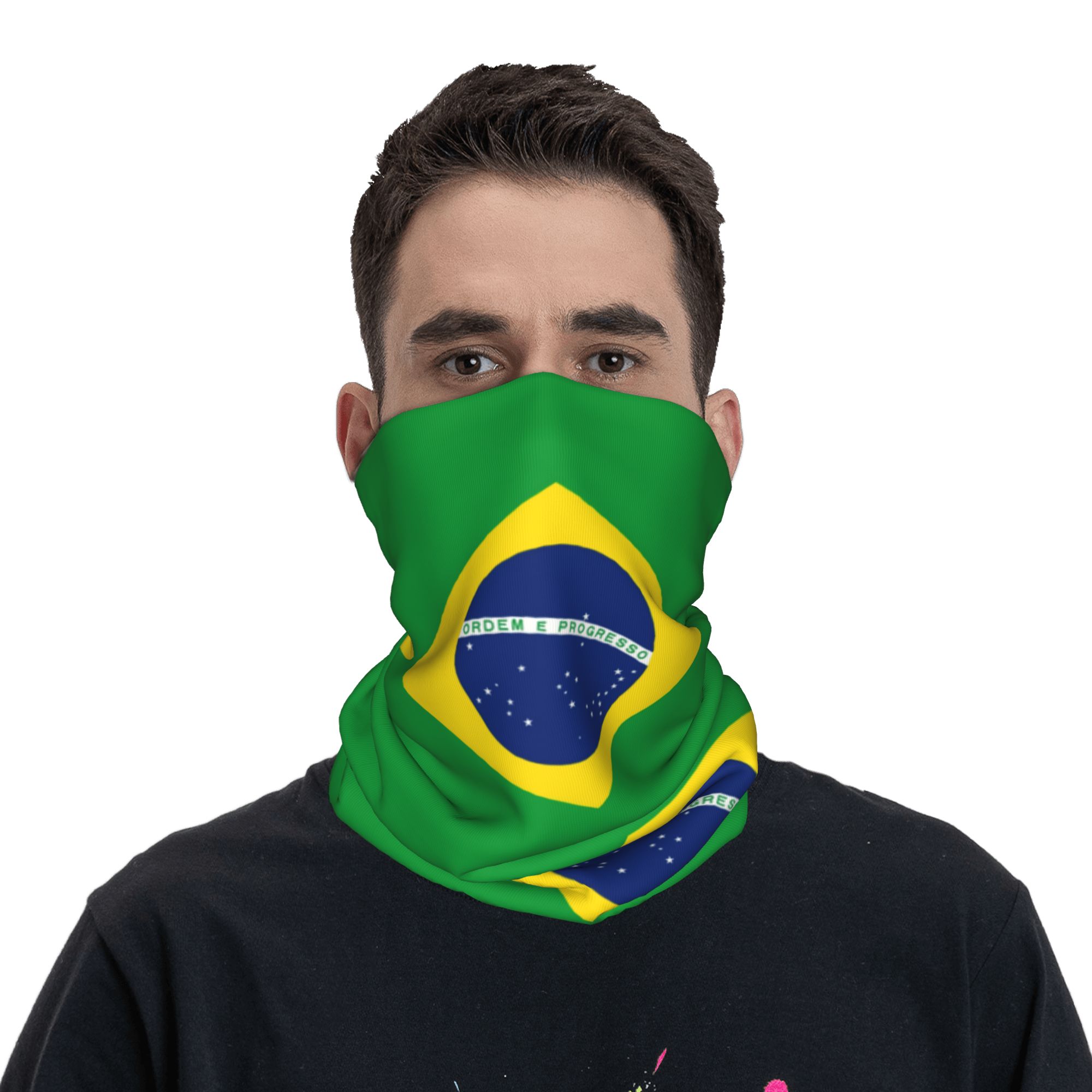 Custom Brazil Flag Bandana Nec - огляд і ціна Neck Gaiter Face Cover