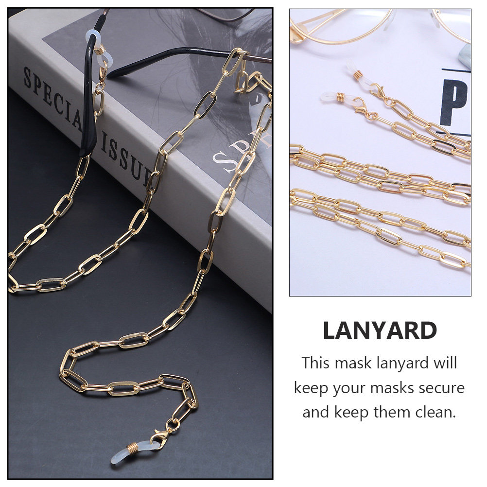 Metal Gold Paperclip Link Eyeg - огляд і ціна Mask Chain Holder